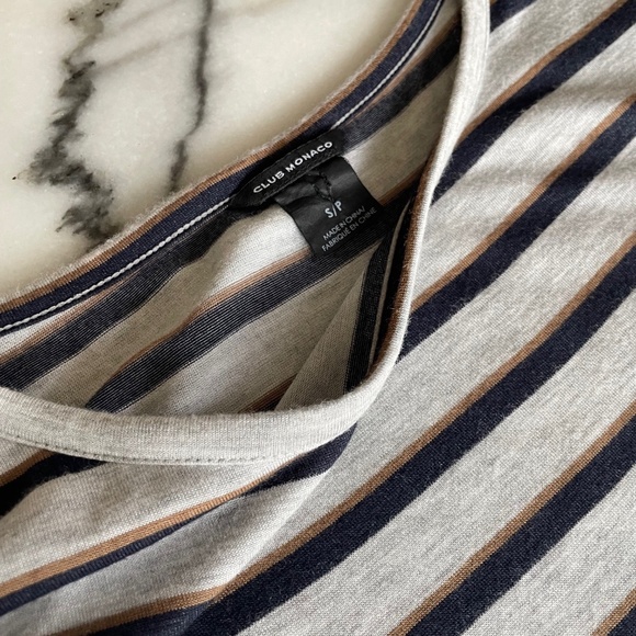 Club Monaco Stripe Jersey Knit Dress - Picture 5 of 14